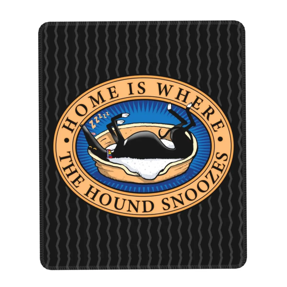 Home Is Where The Hound Snoozes Gaming Mouse Pad Non Slip Rubber Base Mousepad Whippet Greyhound Dog Computer Laptop Mat Pads