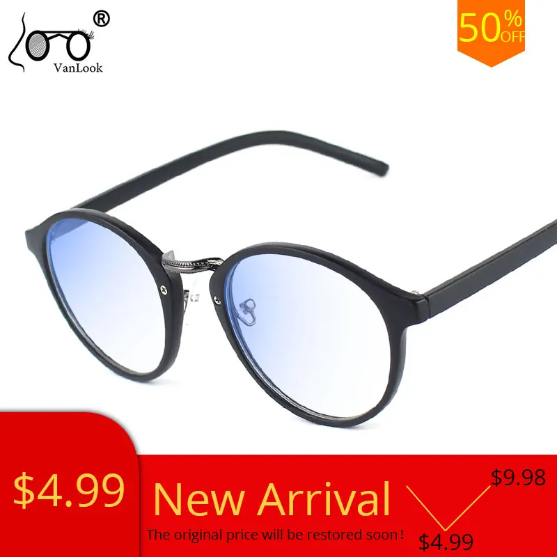 

Women Blue Light Blocking Glasses For Computer Work No Diopter Screen Protection Transparent Round Men Optical Spectacle UV