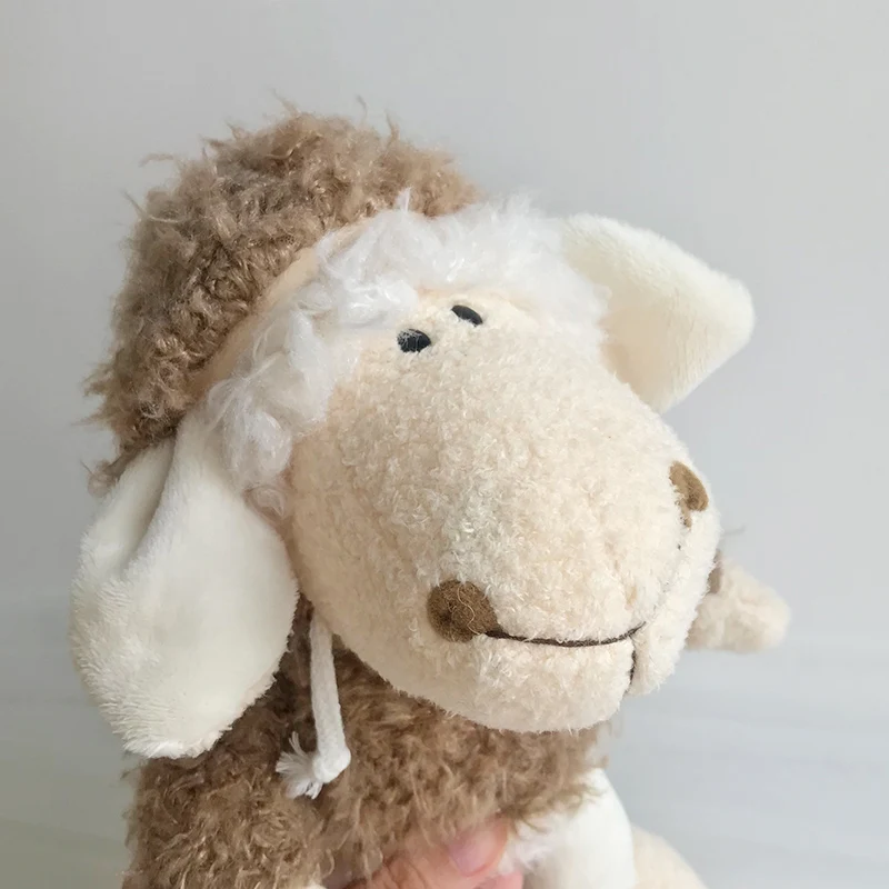 25 cm Sheep in Wolf\'s skin Plush Toy,Cute Lamb with Hat Baby Kids Doll Gift