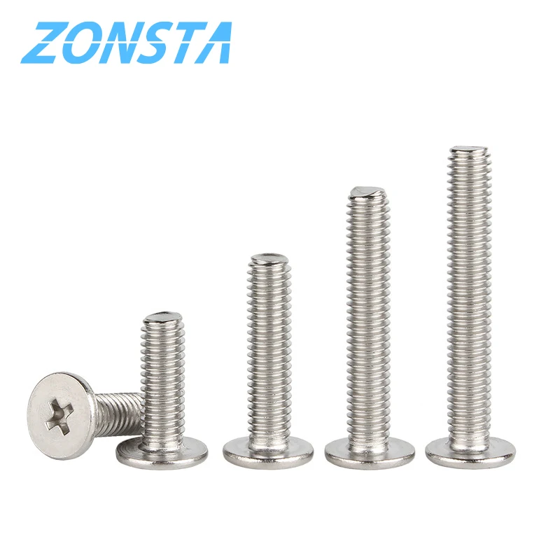 M2 M2.5 M3 M4 M5 M6 304 Stainless Steel Cross Phillips Ultra Thin Super Flat Wafer Head Screw notebook Laptop Electronic Bolt