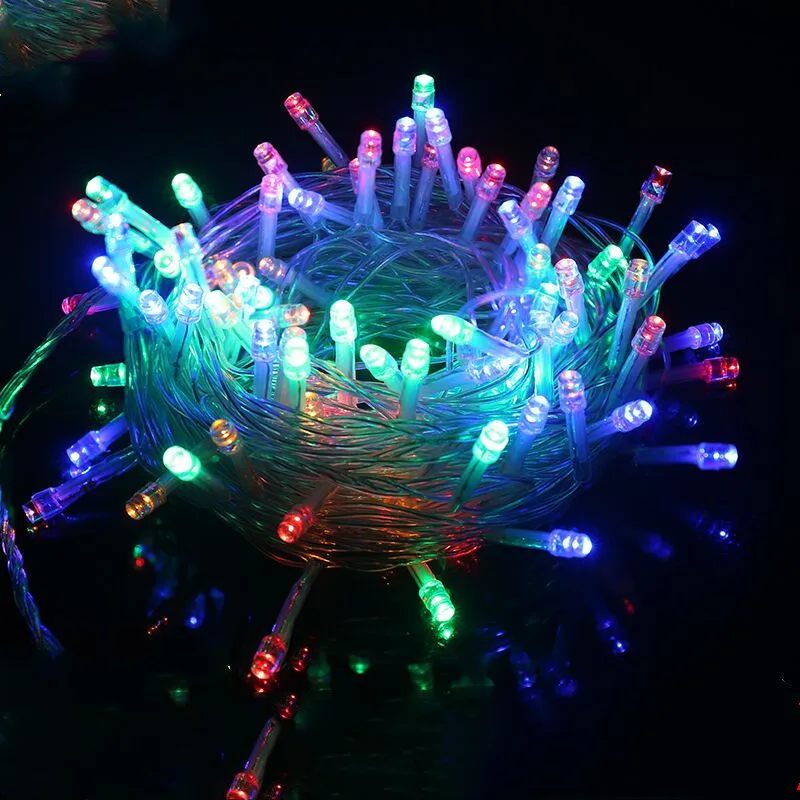 

5pcs/Lot 10M 100LED Fairy String Light Christmas Male&female Linkable connect 9 color optional Xmas Garden Party Lighting-static