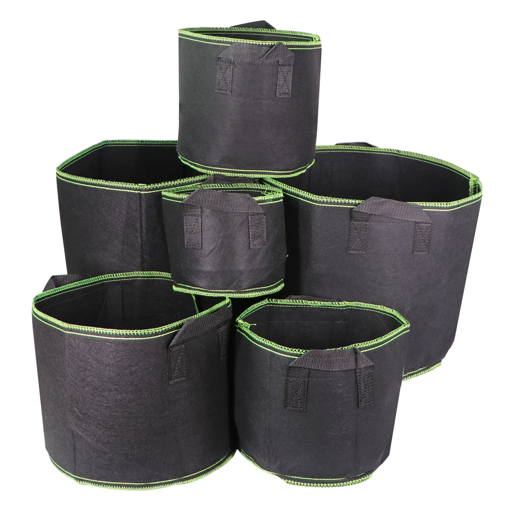 1-200 Gallon Breathable Plant Grow Bag Garden Growing Tree Pots Vegetable Potato Strawberry Planter Nonwoven Fabric Planting Pot