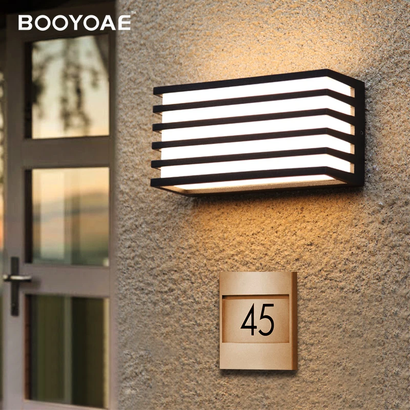 

Outdoor Lighting Modern Stripe Entrance Staircase Door head light Balcony House Garden Front Porch Terrace Waterproof Wall Lamp