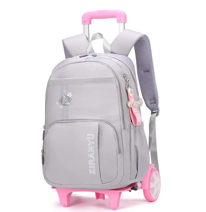 ZIRANYU Student School Rolling Backpack Bag Wheels School Wheeled Backpack Bag for girls School Trolley backpack Bag for kids