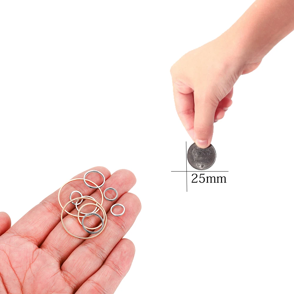 20-50 stücke Ohrringe machen 8-60mm Creolen Ohrring Drähte Anschlüsse geschlossene Kreis ringe für DIY Anhänger Schmuck herstellung Zubehör – Detail 7
