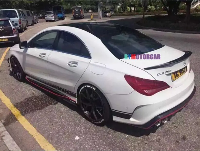 PD-style Carbon Fiber Car Rear Wing Trunk Lip Spoilers Fits For Mercedes Benz CLA Class W117 CLA180 CLA200 CLA250 AMG 2014-2019