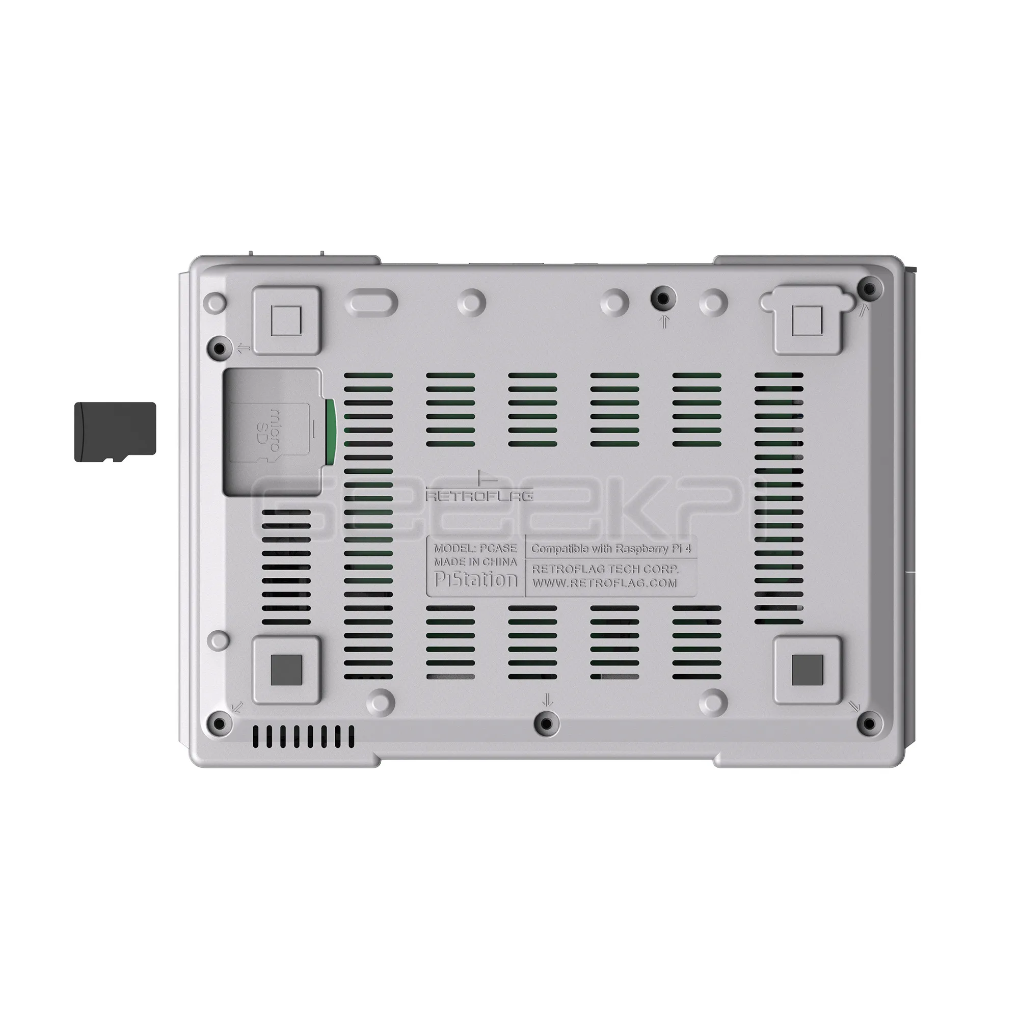 GeeekPi Retroflag PiStation Case for Raspberry Pi 4 with Safe Shutdown Safe Reset, Easy Entry Ports and Side Access to SD Card