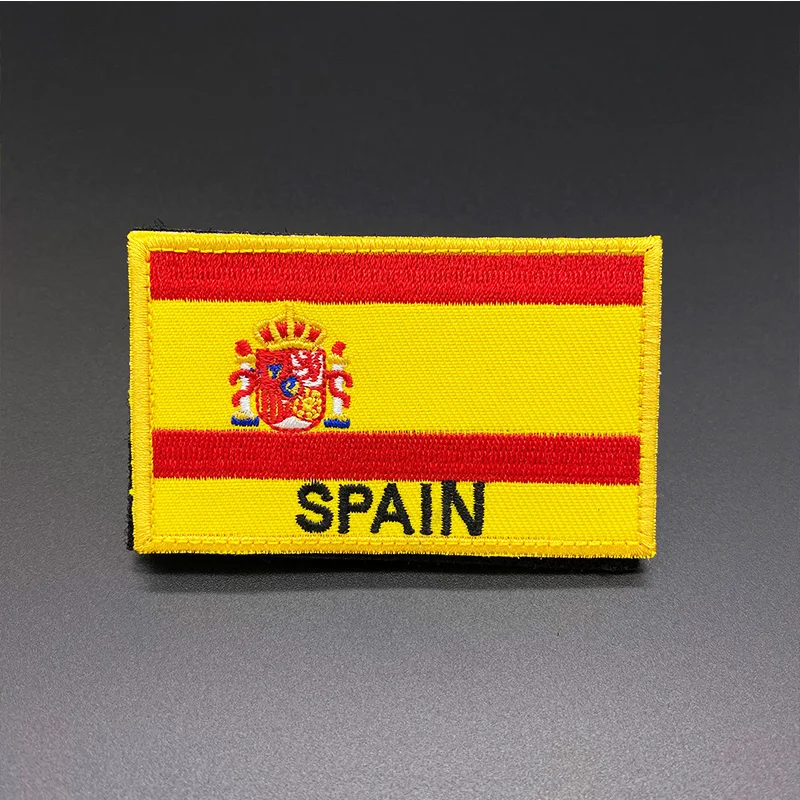 Country Flag patch Embroidered Double-sided Russia Spain Turkey France EU Netherlands  Tactical Military Patches Army