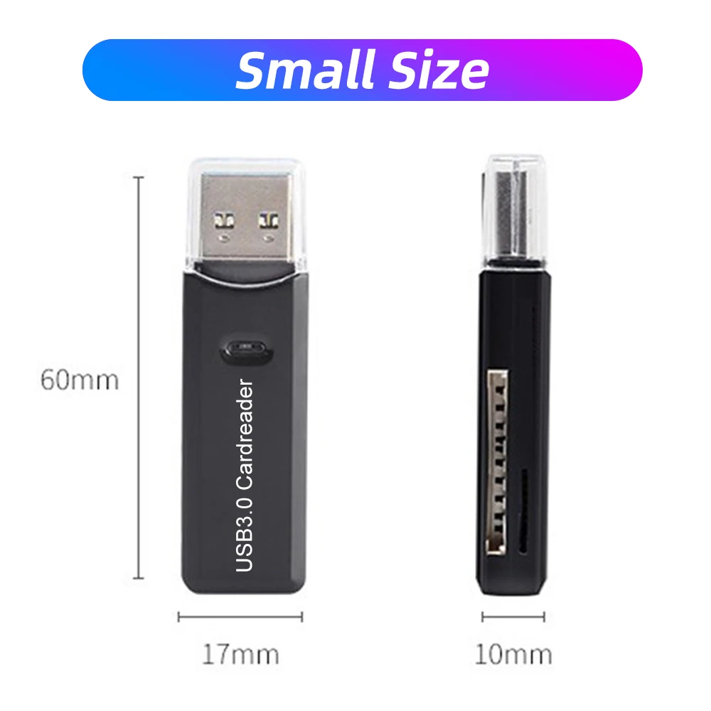 ANMONE USB 3.0 Card Reader 2ใน1 Micro SD TF Flash Drive อะแดปเตอร์ความเร็วสูง Multi-การ์ด Writer แล็ปท็อปอุปกรณ์เสริม