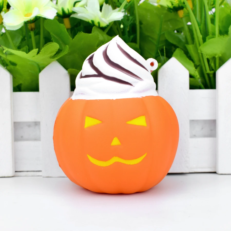 Funny Pumpkin Squishy Slow Rising Toy Halloween Party Home Decorative Toys for Kids Anti stress Slow Rebound Gifts Pendant