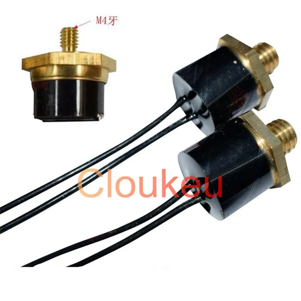 Temperature switch protector Waterproof M4 KSD301 10A 250V 20/30/40/50/60/70/75/80/85/90/100C degree