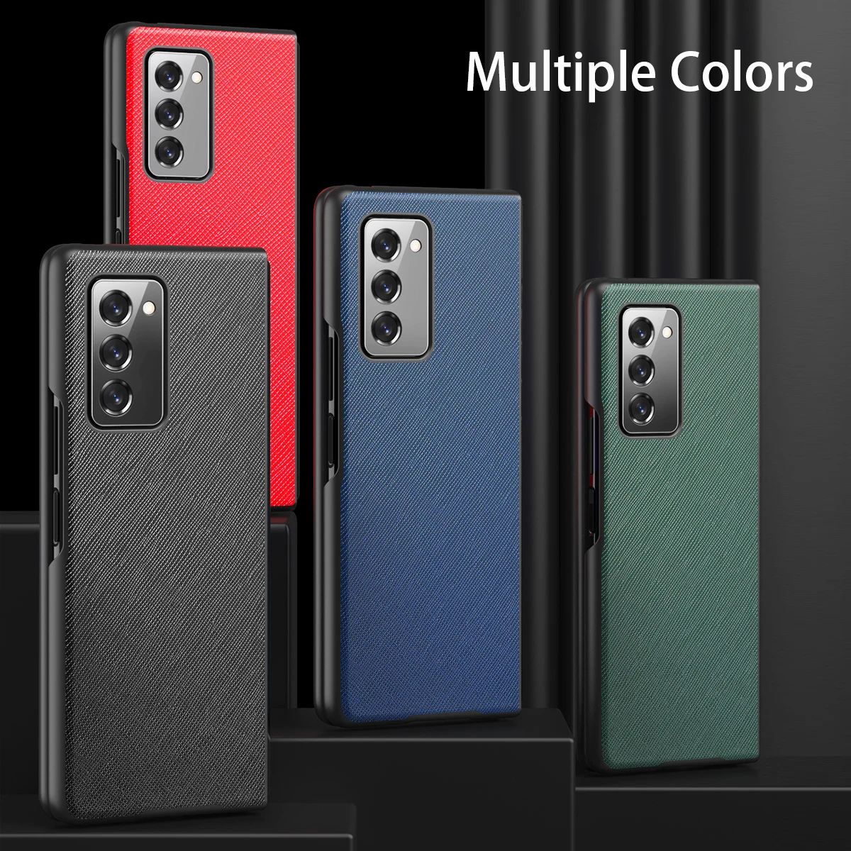 Leather Flip Foldable Case for Samsung Galaxy Z Fold 2 Cover Cases SM F916B SM F916N W21 Z Fold 2 5G Full Protection Phone Shell