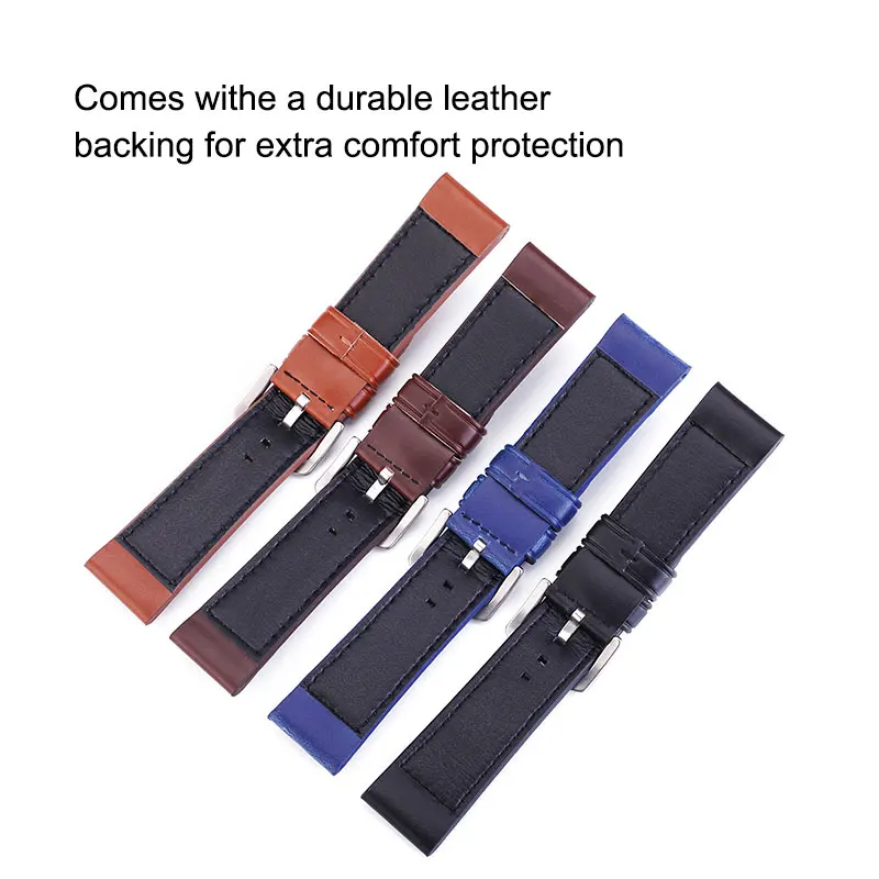 UTHAI P14 18 20 22 24mm Genuine Leather Straps Fashion soft watch belt Black/Brown/Blue/lightbrown Watchband Bracelet + Tool