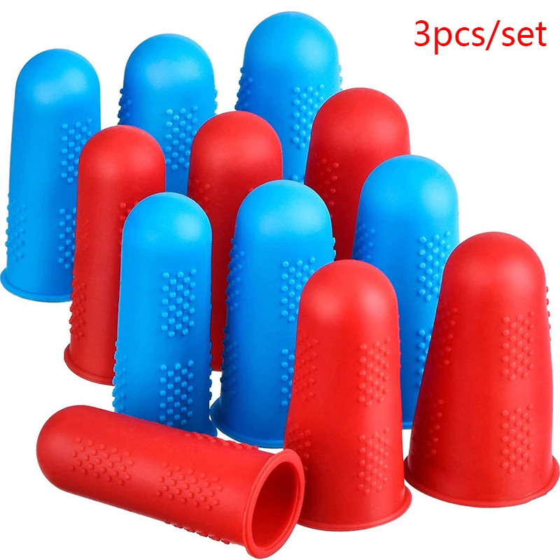 3/5pcs Silicone Finger Protector Sleeve Cover Anti-cut Heat Resistant Anti-slip Fingers Cover For Cooking Kitchen Tools