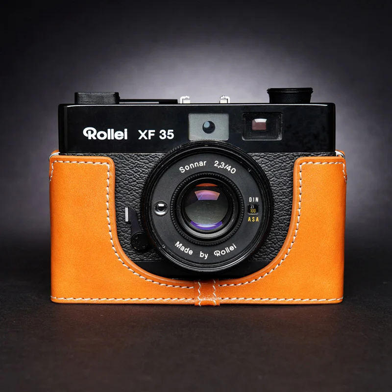 Design for Rollei XF35  Handmade Genuine Leather Camera Half Case