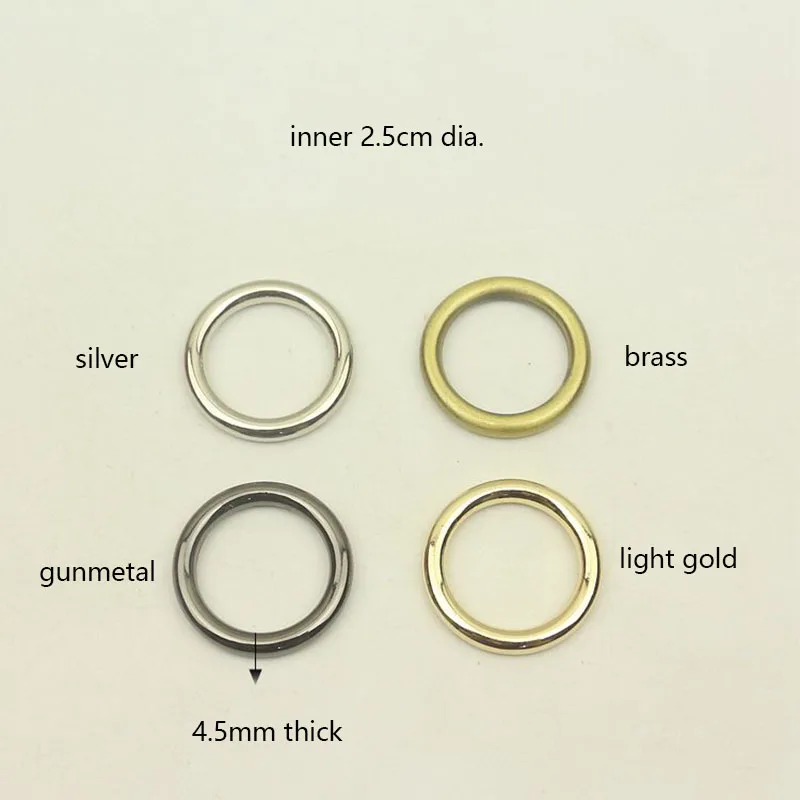 50pcs 20/25/31/38/50mm Metal O Ring Buckles High Quality Hook Snap Bag Keychain Connector Round Buckle Webbing DIY Accessories