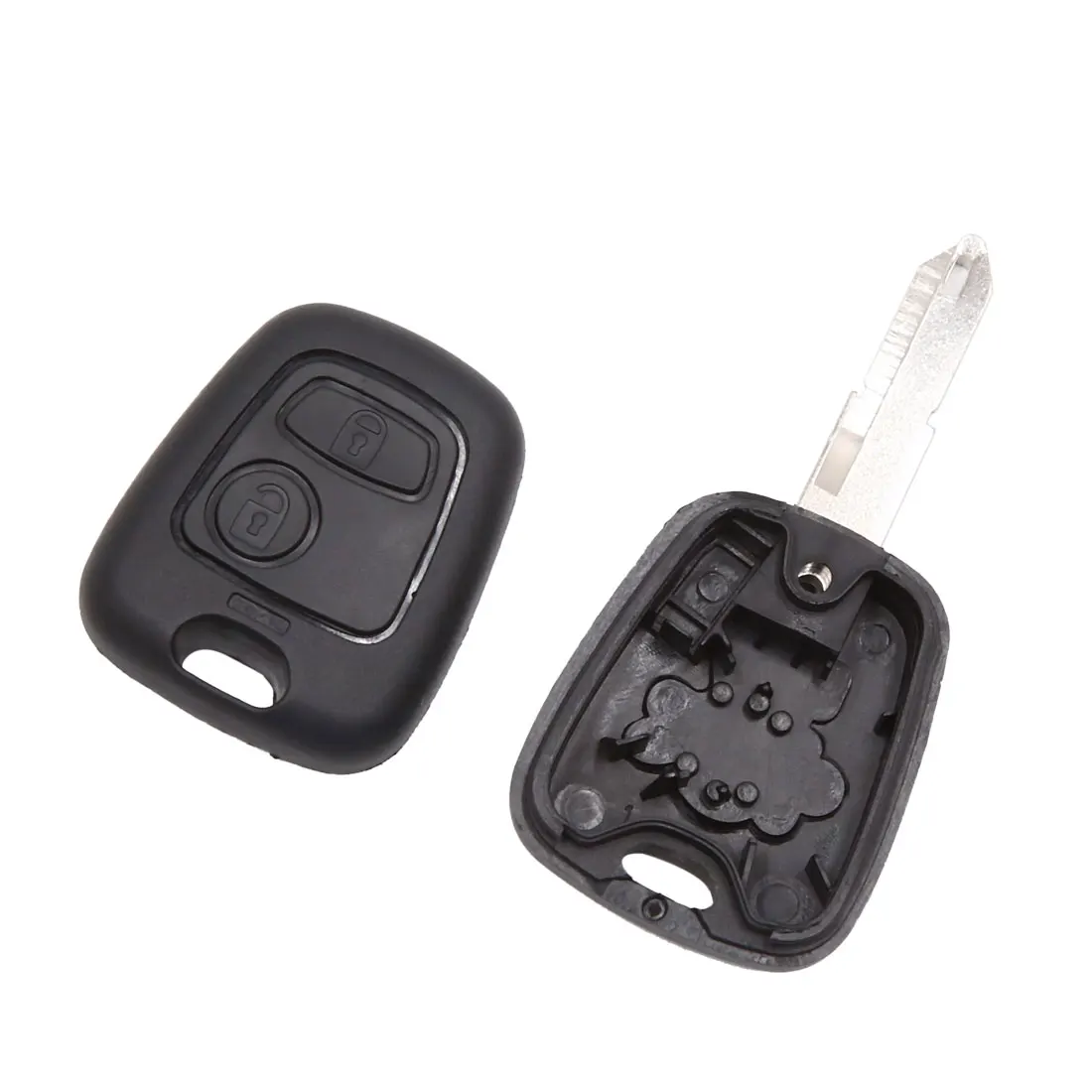 X Autohaux Car Remote Control Key Fob Case Shell 3 Buttons Cover Tools for Peugeot 106 206 306 307 405 Replacement Accessories