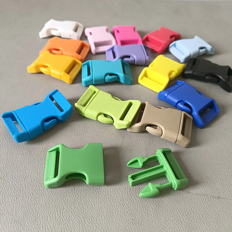 1PCS 25mm Webbing Plastic Curved Release Buckle For Bag Belt Straps Pet Dog Collar Backpack Paracord Sewing DIY Accessories