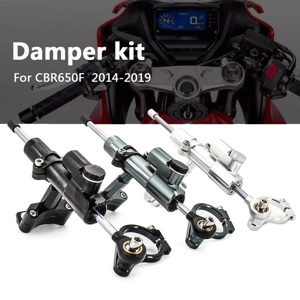 

Motorcycle Stabilizer Steering Damper Mounting Kit Bracket Support Safety Control For HONDA CBR650F CBR 650 F 2014-2019 2018