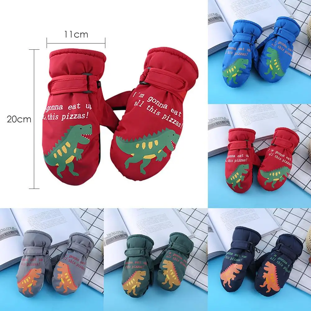 New Winter Warm Kids Children Ski Gloves Snow Snowboard Windproof Waterproof Outdoor Sports Adjustable Wrist Thicken Baby Mitten