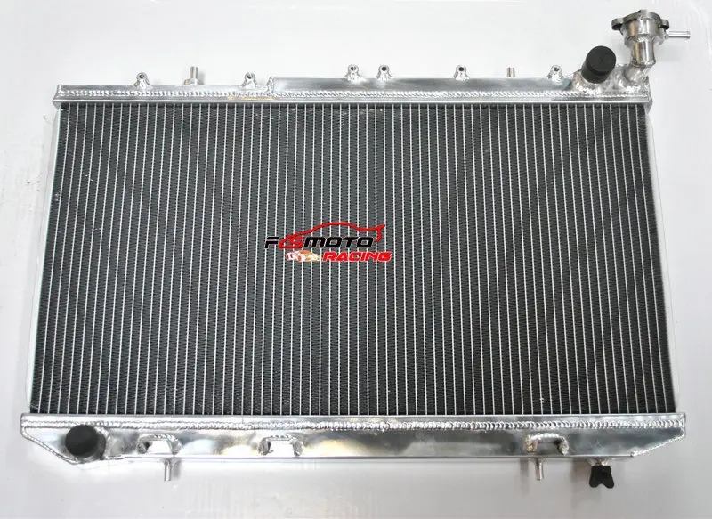 2 Row Aluminum Radiator Cooling For 1990-1996 Nissan Primera P10 1.6 2.0 MT Manual With Cap 96 95 94 93 92 91 90