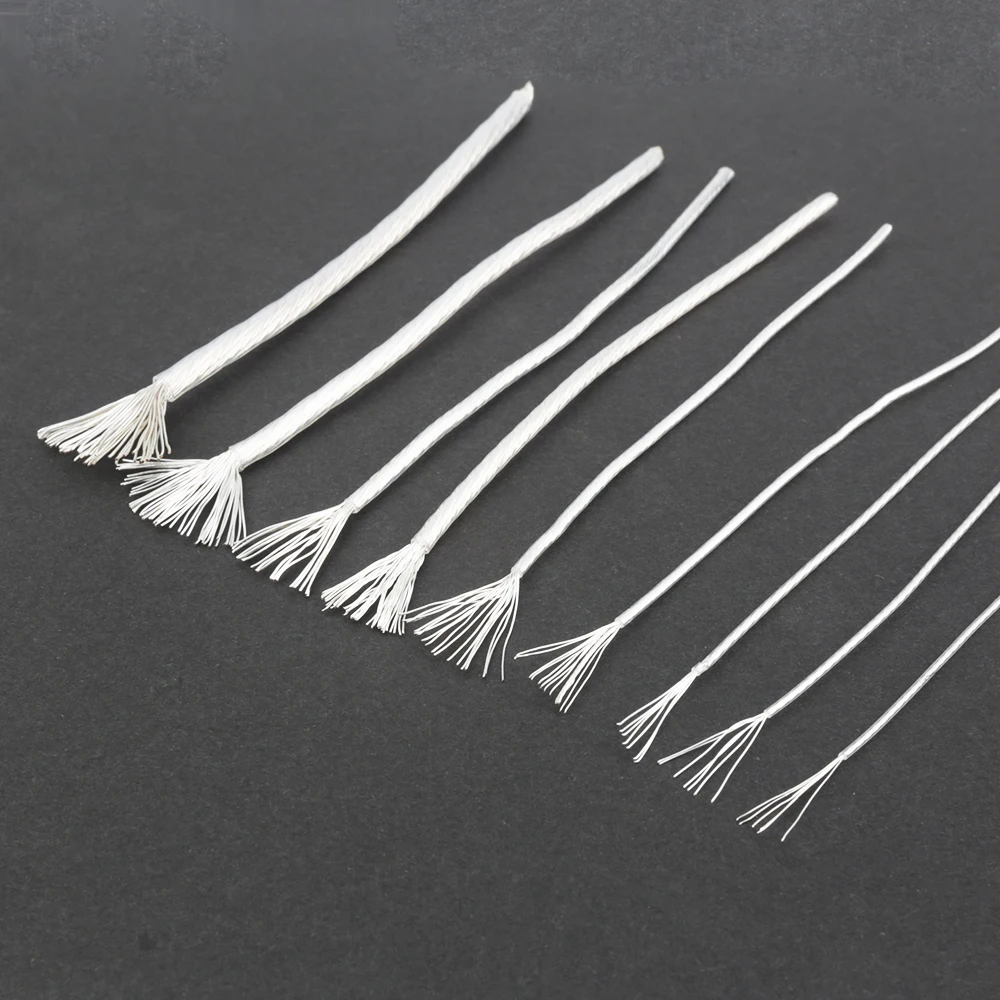 실버 도금 OCC 신호 와이어 케이블, DIY 헤드폰 케이블, 0.12 스퀘어, 0.12-6 스퀘어, 10 미터/로트