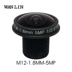 M12 5MP 1.8mm Fisheye Lens 5.0Megapixel For HD IP CCTV Surveillance Camera 180D Wide Viewing Angle F2.0 1/2.5