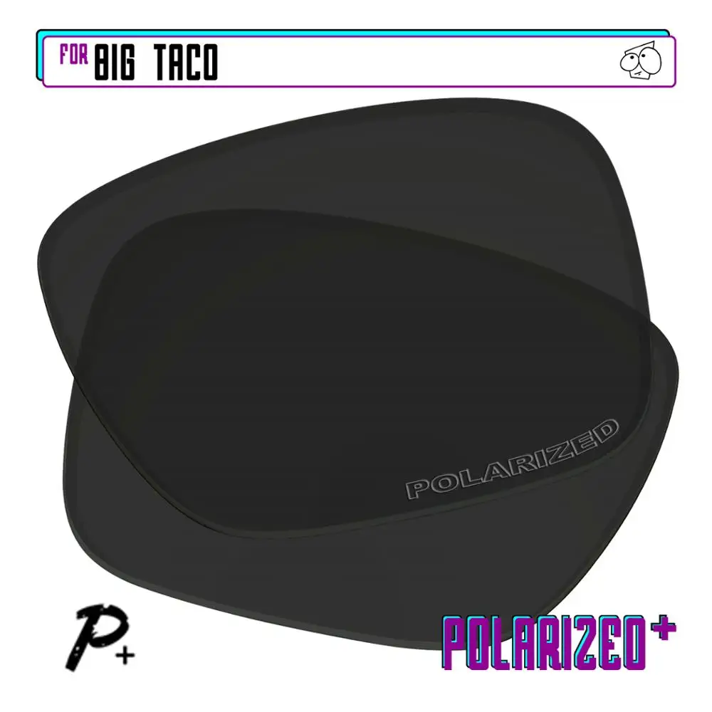 EZReplace Phân Cực Thay Thế Ống Kính Cho-Oakley Lớn Taco Kính Mát-Đen P Plus