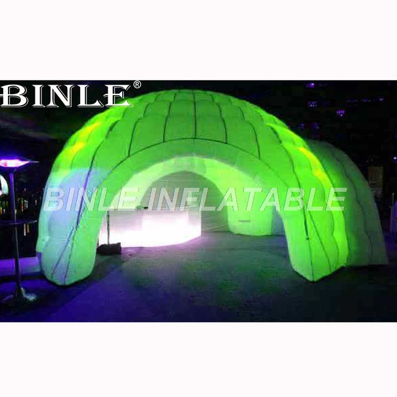 

8m 26ft Air Supported Giant white inflatable dome tent with LED light inflatable igloo tent party inflatable yurt tent for event