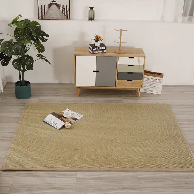 Rattan Tatami Mattress Bedroom Area Rugs Japanese Carpets for Living Room Home Kids Play Rug Thick Non-slip Mats Customized