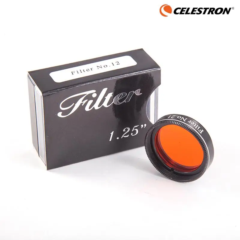 Celestron 1Set 7Pcs Eyepiece Filter Astronomical Telescopes 1.25 Inch Ocular Lens Planets and Nebula Filter Moon Skyglow 7 Color