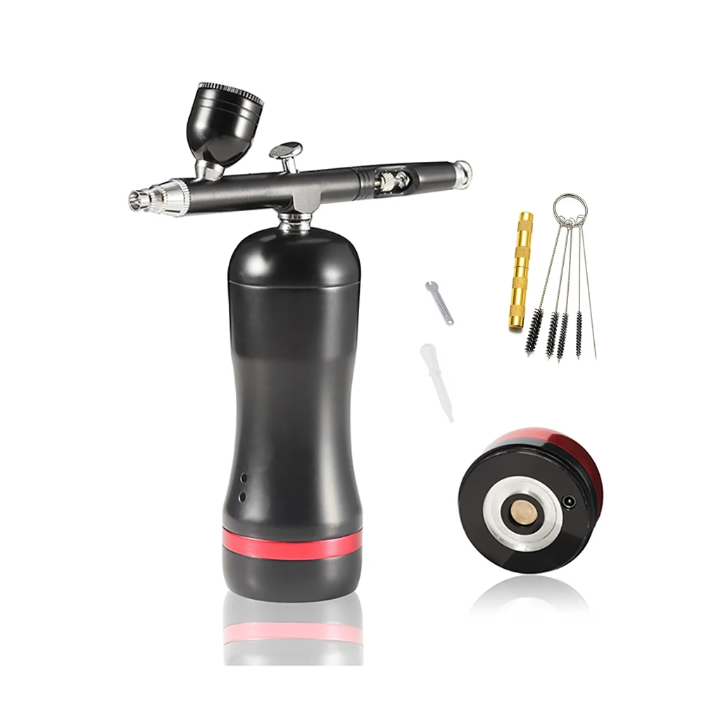 Aerógrafo com Compressor para Substituição Bateria Mini Portátil para Maquiagem Arte em Unhas Tatuagem Pintura Spray