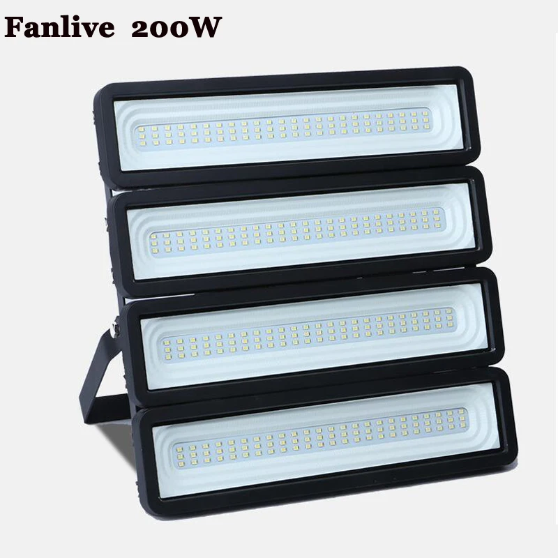 

Fanlive 10PCS SMD 100W Waterproof 150W 200W 300W 400W Flood Lamp AC220V Foco LED Exterior Flood Light Street Floodlights