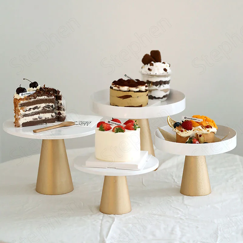 Simple Wrought Iron Cake Stand Nordic Modern Tall Feet Pastry Dessert Display Rack Afternoon Tea Snacks Plate Wedding Decoration