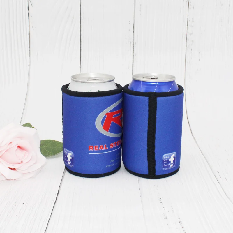 

100pcs Custom Printing Your Logo Neoprene Stubby Holders Beer Can Picnic Cooler Thermal Bag Can Holder Drink Sleeve For Company