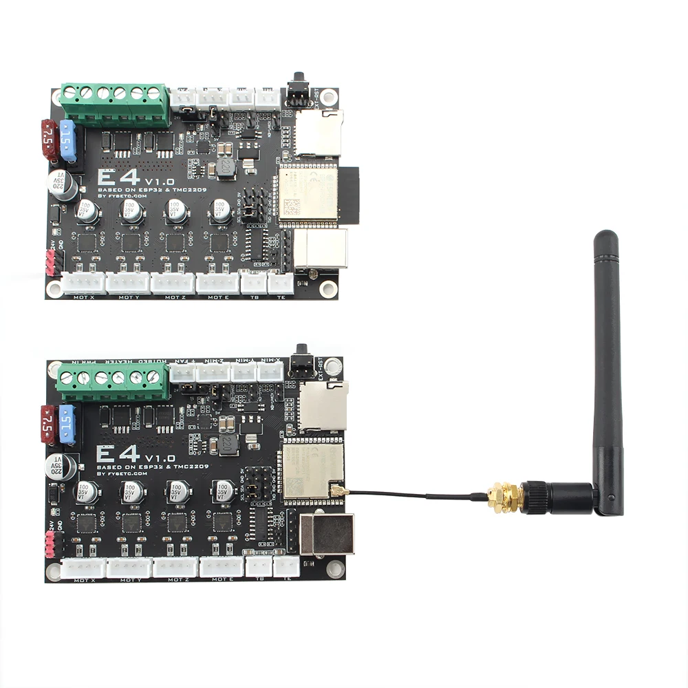 Scheda FYSETC E4 scheda di controllo minima della stampante 3D basata sul microcontrollore ESP32 di ESPRESSIF Wi-Fi e Bluetooth integrati