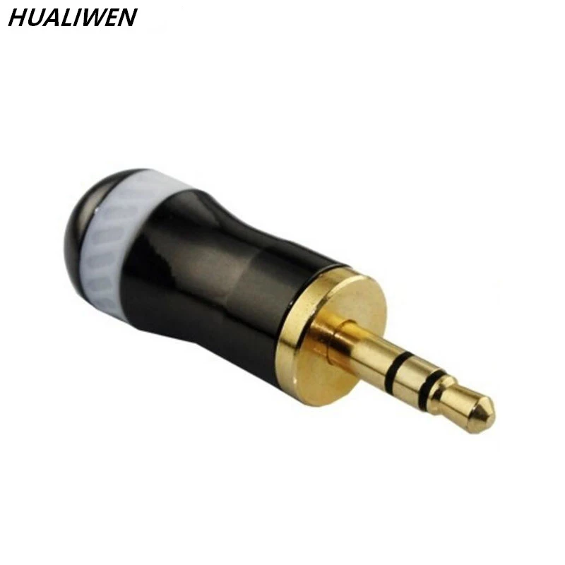 2PCS 3.5mm Jack 3 pole Audio Plug Gold-plated Earphone Adapter For DIY Stereo Headset Earphone or Used for Repair Earphone