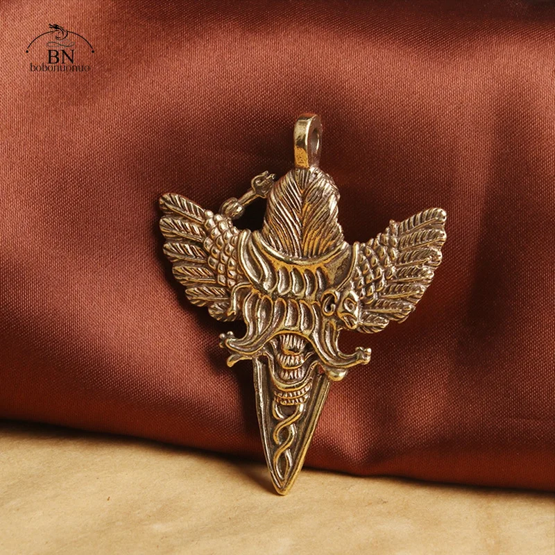 النحاس Vajra-Yakst مدقة Vajra التماثيل الحبل السحر البوذية التبتية المعلقات النحاس مفتاح السيارة معلقة ديكورات المنزل معلقة #3