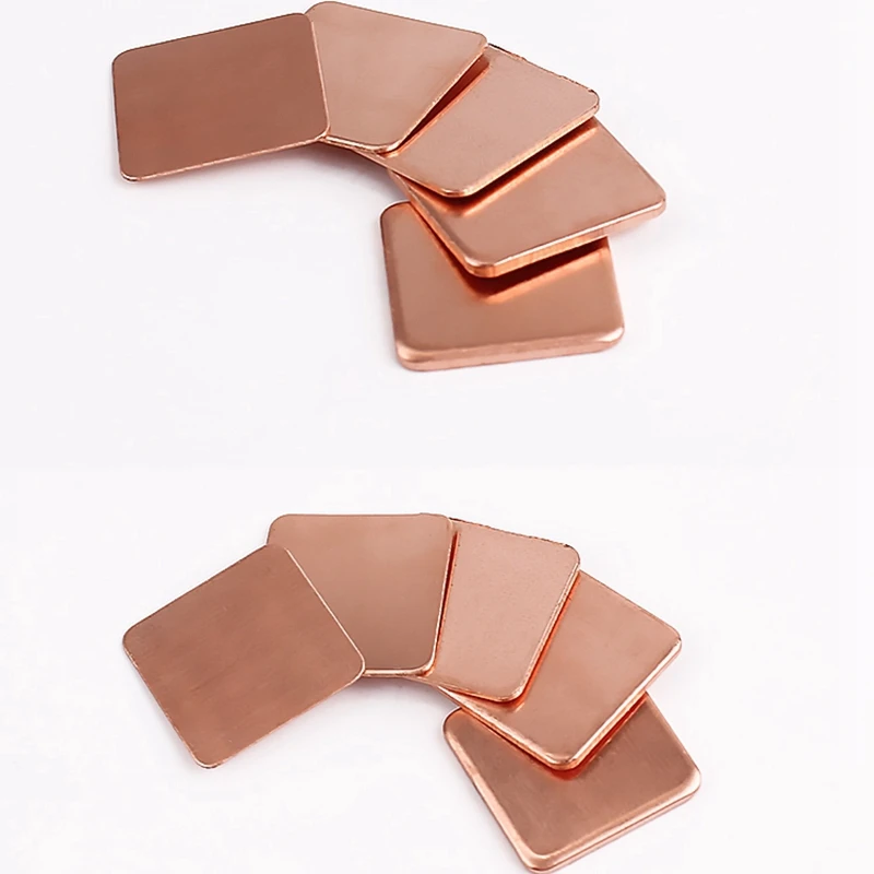 

5pcs/lot Copper Shim Heatsink Thermal Pad GPU CPU Laptop thickness 0.1mm 0.3mm 0.4mm 0.5mm 0.6mm 0.8mm 1mm 1.2mm 1.5mm 1.8mm 2mm