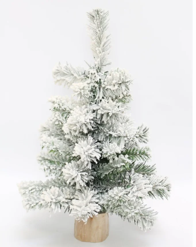 H45cm,Christmas Tree Decoration,Flocking With Snow Effect Small Xmas Tree Ornaments,Tabletop Decoration,Window