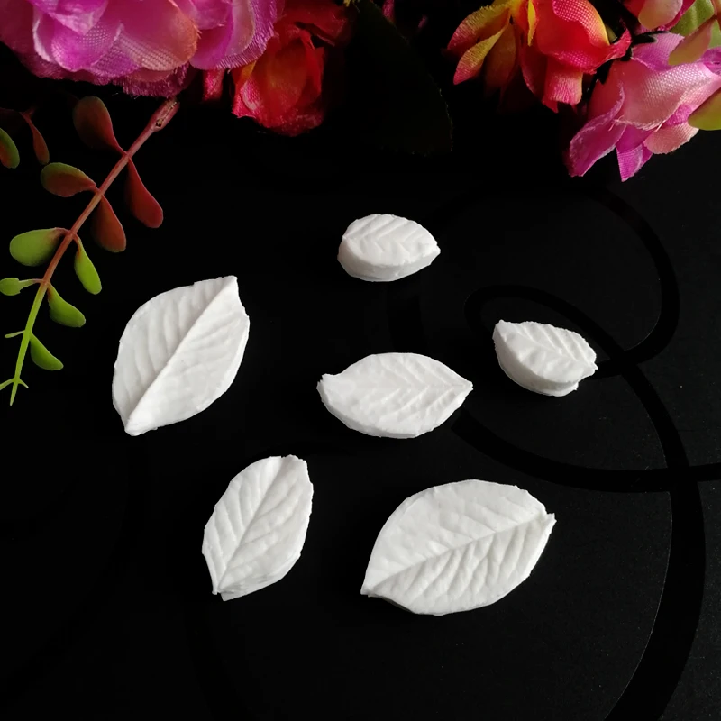 Mini Rose Leaf Petal Flower Veiners Silicone Molds Fondant Sugarcraft Gumpaste Resin Clay Water Paper Cake Decorating ToolsM2470