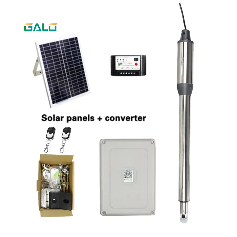 GALO PKM-C01 Single Swing Gate Opener Kit, Hardware Accessories,Control Box Receiver & Photocell Included!