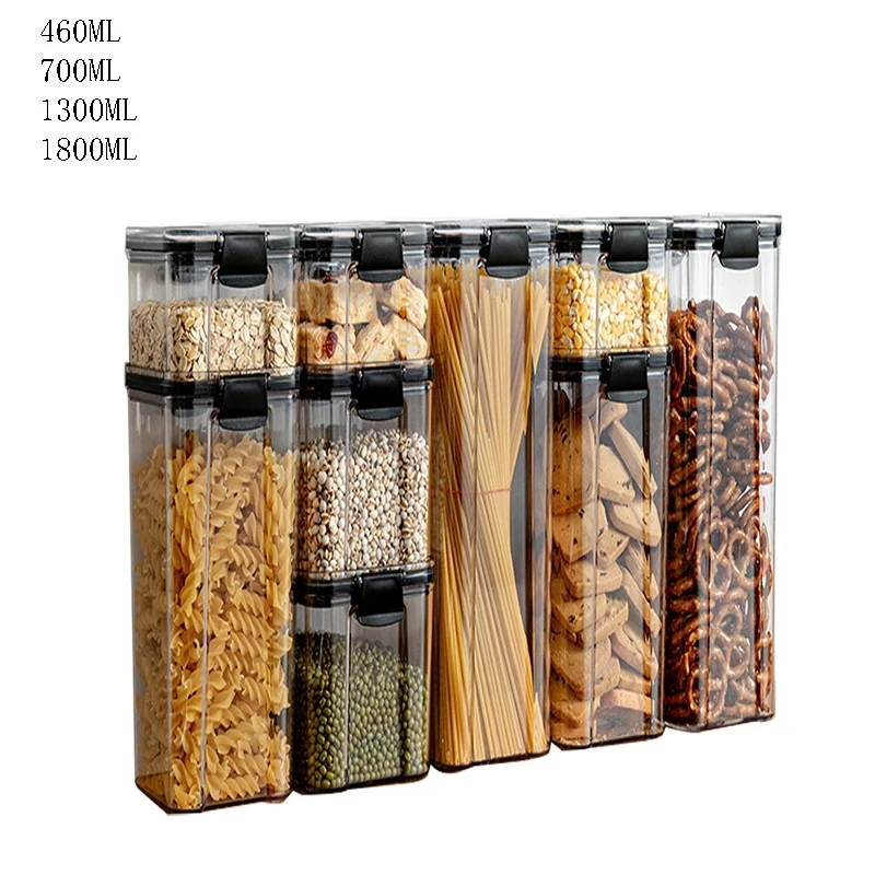 

Food Airtight Cans Plastic Storage Boxes Stackable Food Storage Containers Kitchen Refrigerator Storage Tanks