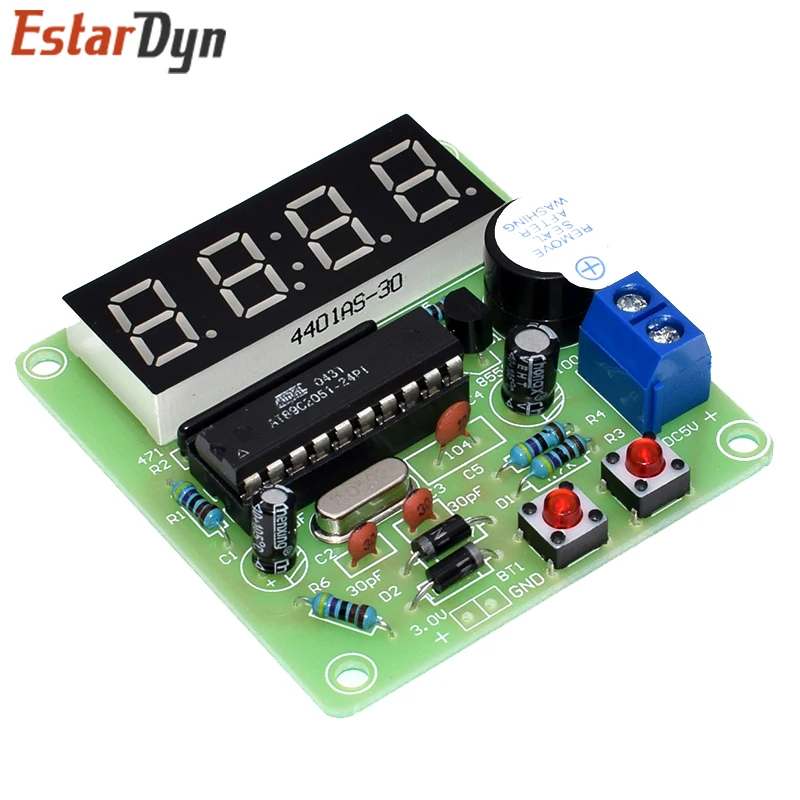 AT89C2051 Digital 4 Bits Electronic Clock Electronic Production Suite DIY Kit Learing Kit for Arduino