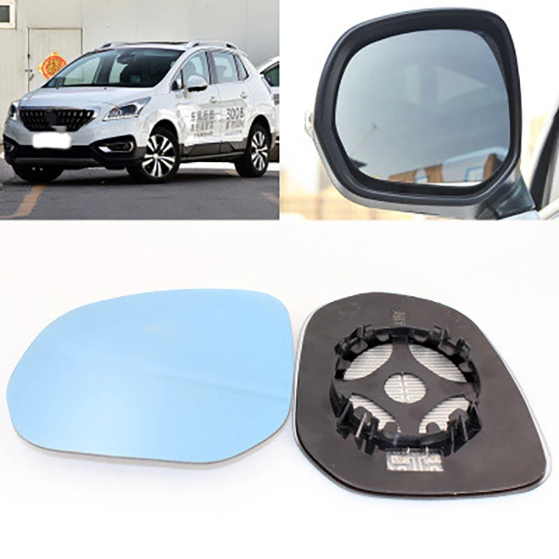 

Large Vision Car Blue Side Rearview Mirror Glare Proof LED Lamp Heated Turn Single for Peugeot 3008 2005-2020