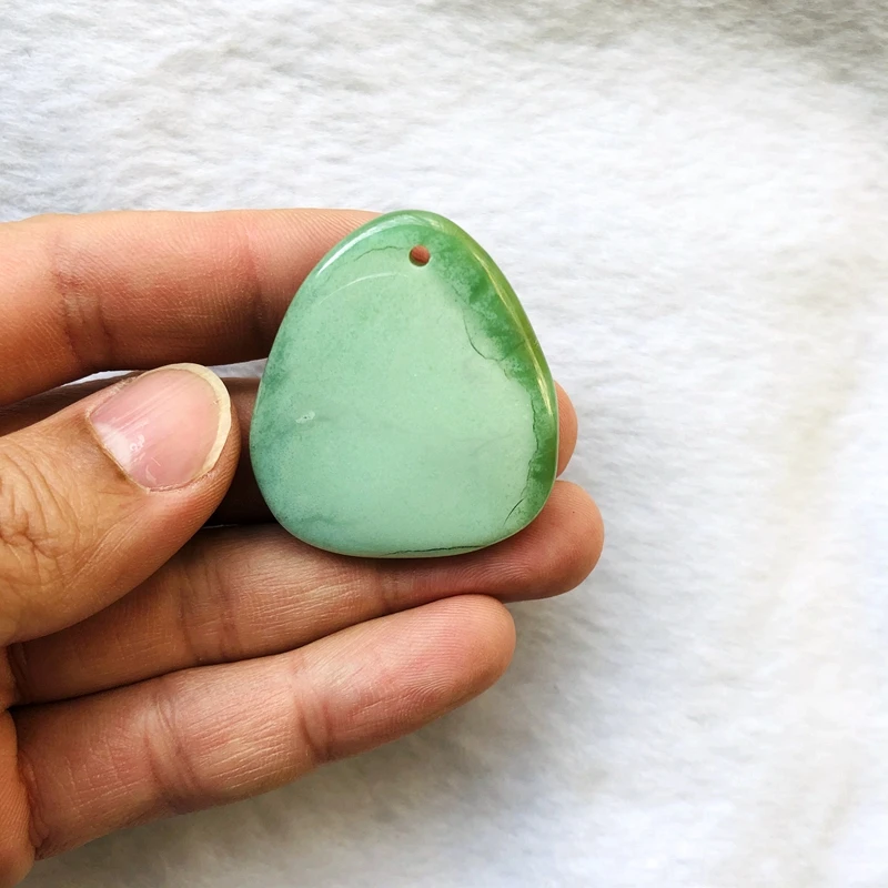 Wholesale mixed 2pcs/lot Natural Chrysoprase Bead Pendant Irregular shape Natural Gem Stone pendant,35mm+ length,