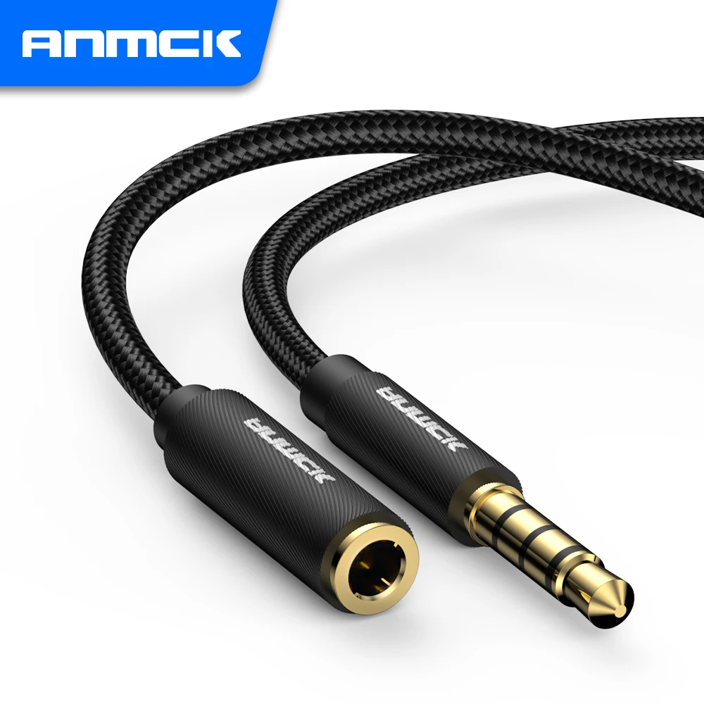 Anmck Headphones Extension Cable Jack 3.5mm Audio Aux Cable 3.5 mm Female Splitter Speaker Extender Cord For Earphone Adaptor