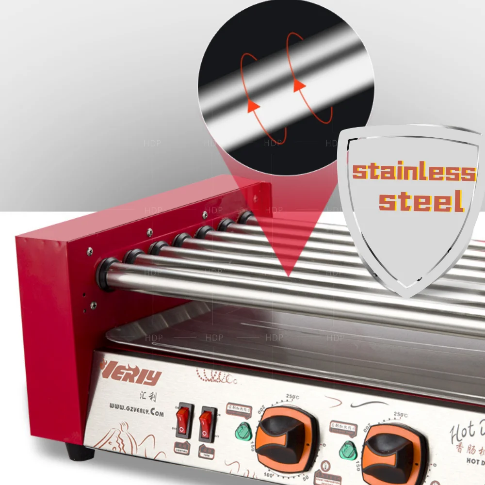 Máquina de salchichas de siete palos, WY-007, máquina de salchichas de jamón, perritos calientes, 7 tubos