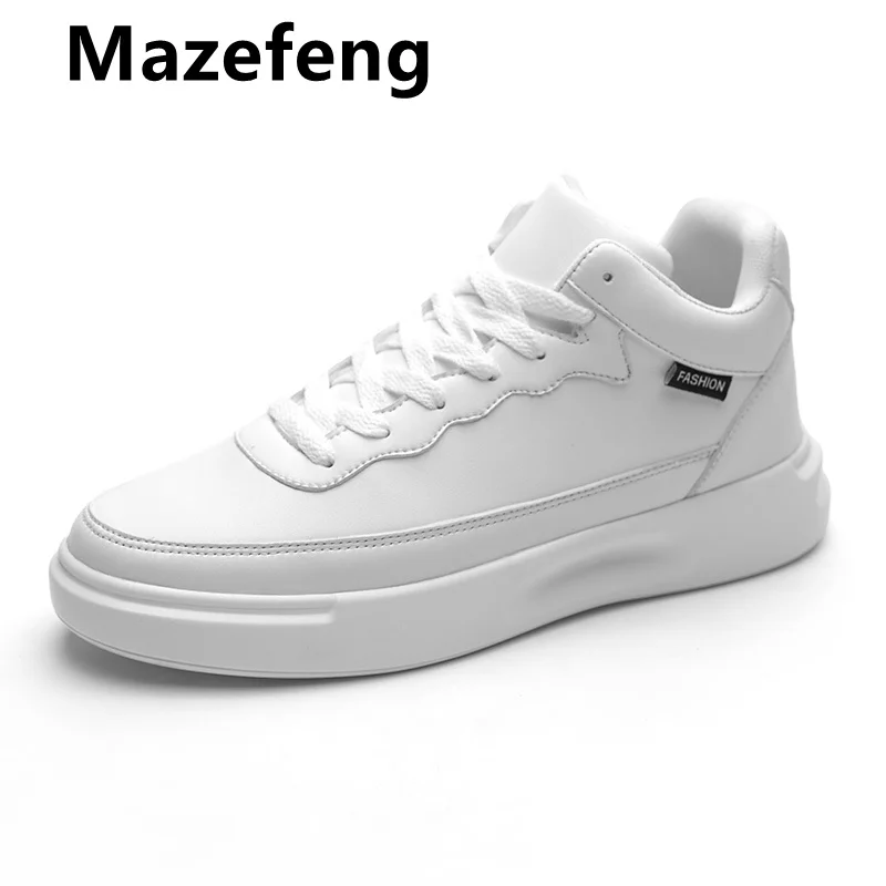 

Brand New Men PU Leather Shoes Korean Trend Comfortable Loafer Men Shoes British Fashion Men High Top Sneakers New Moccasins Men