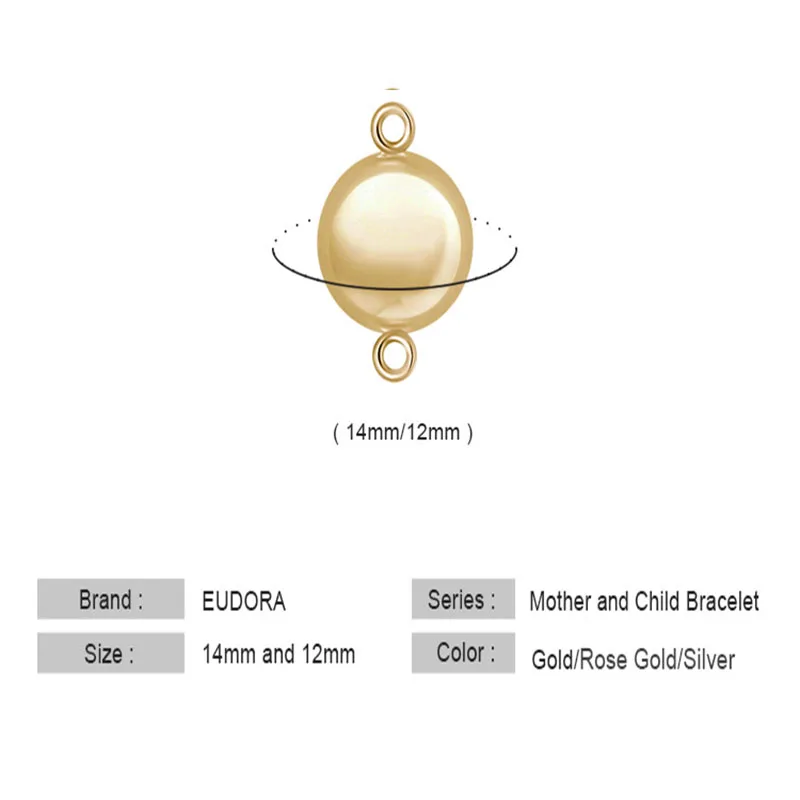 Eudora Harmony Ball Mix Style 12 14mm Angel Caller Chime Sound Bola Bracelet for Women Baby Gift Charm DIY Jewelry nb14mm